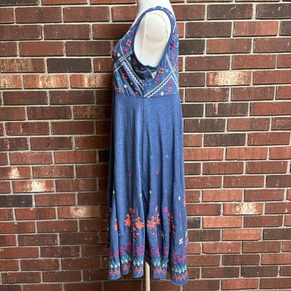Johnny Was Blue Embroidered Dress - Picture 6 of 9